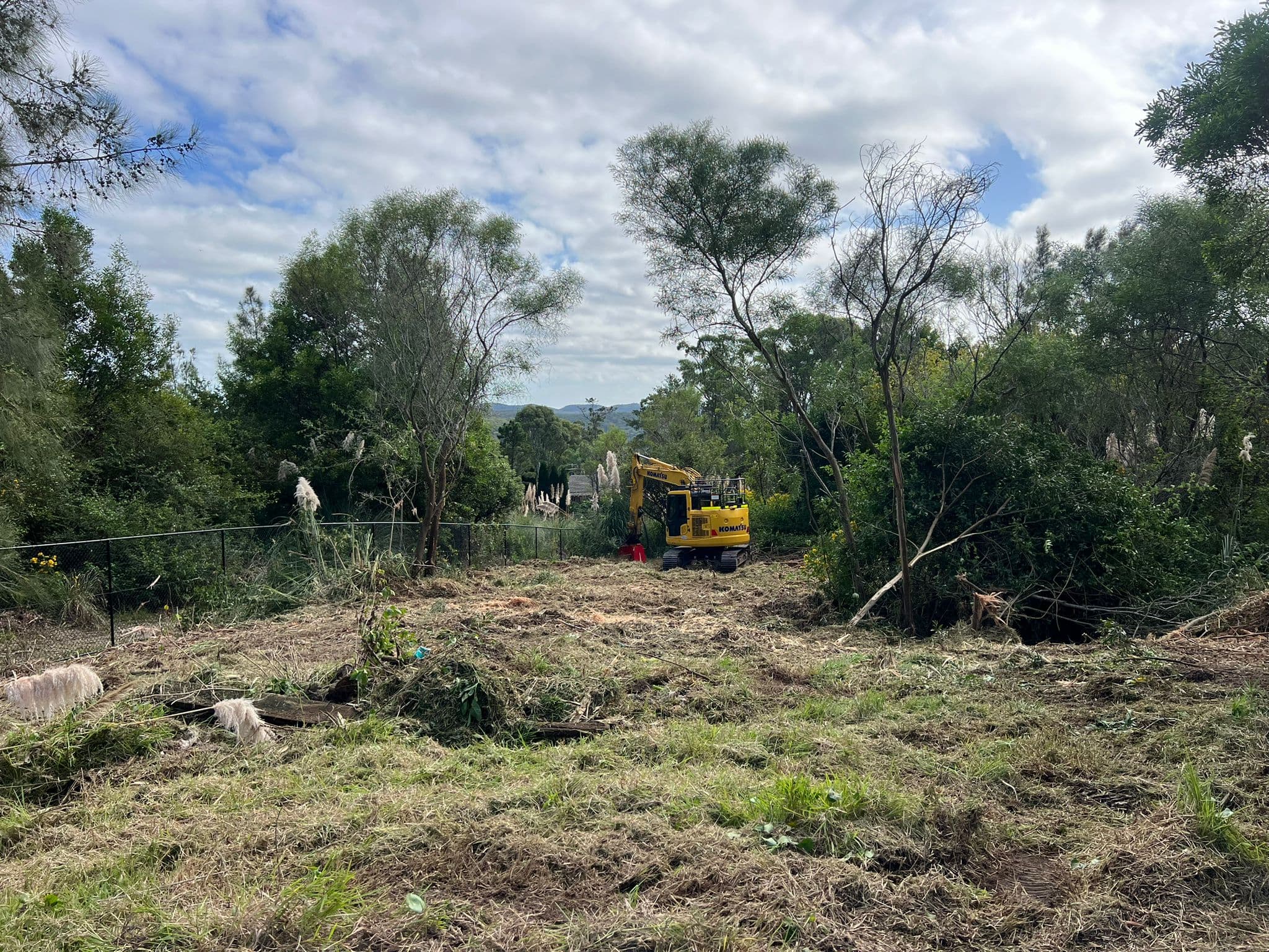 Large acreage block after land clearing work